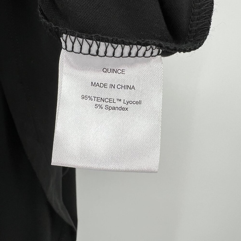 Quince Women’s Black Tencel Jersey Fit & Flare Dress sz XS NWT Sleeveless Midi - Picture 3 of 5